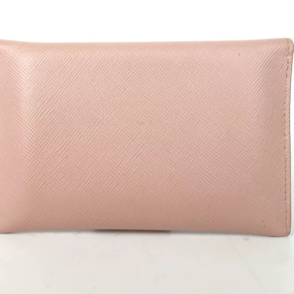 PRADA SAFFIANO LIGHT PINK COLOR NWOT  COMPACT WALLET - Picture 2 of 11